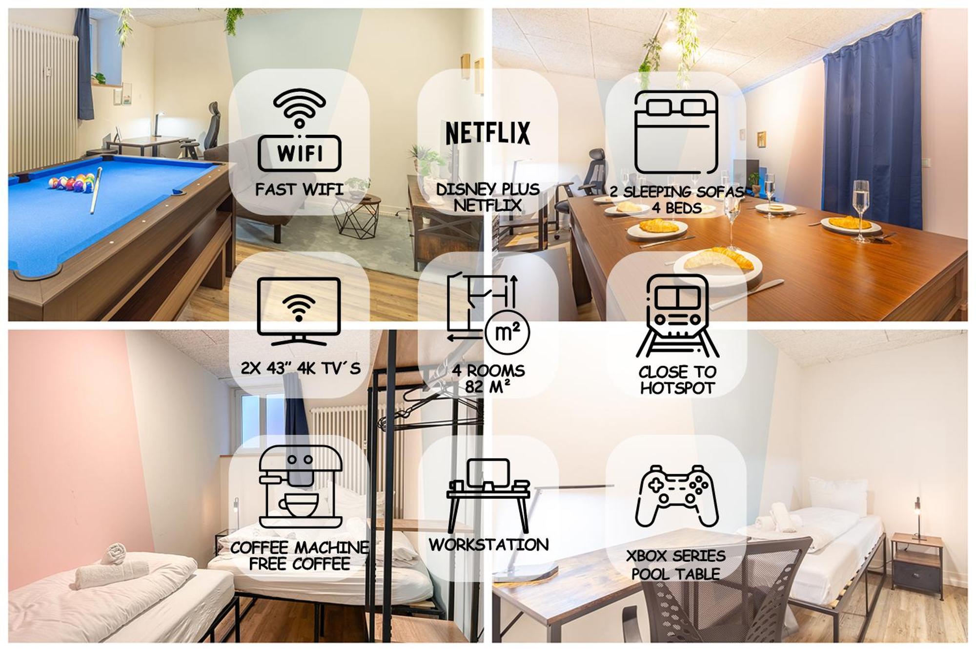 Pool Table Heaven, Workstation, 4K Tv, Netflix Apartment Leipzig Ngoại thất bức ảnh